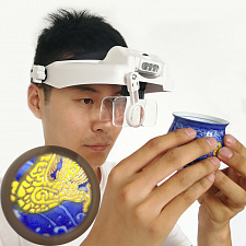 Лупа очки налобная увеличительная с подсветкой Орбита OT-INL64