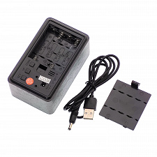 VST 863-1 Красные часы настольные (ЧЁРНЫЕ)(без блока)