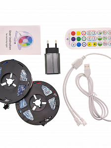 Огонек OG-LDL40 LED набор лента RGB 2*5м (2812,IP20,блок,пульт)