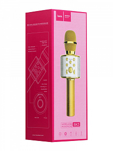 HOCO BK3 Золото Микрофон (Bluetooth, динамики, USB)