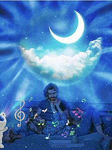 Огонек OG-LDS29 Световая установка+акустика звездное небо космонавт (лазер+LED, Bluetooth,TF)