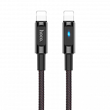 HOCO U47 Черный кабель USB 2.4A (iOS Lighting) 1.2м