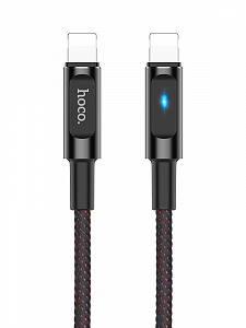 HOCO U47 Черный кабель USB 2.4A (iOS Lighting) 1.2м