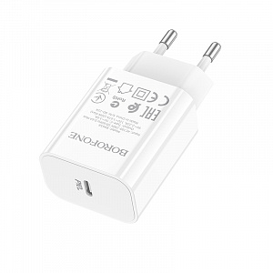 BOROFONE BA65A Белый ЗУ с TYPE-C + кабель IOS Lighting - Type-C 1м (PD20W,3000mA)