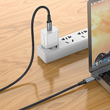 HOCO US01 Черный кабель PD100W (TYPE C - TYPE C) 1.2м