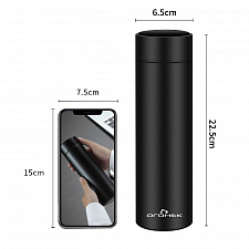 Термос для чая с датчиком температуры биосталь на 500 мл Огонёк OG-HOG06