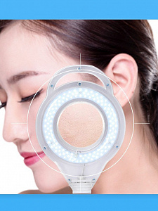 Лампа лупа с подсветкой напольная на колесиках для косметолога Орбита INL87