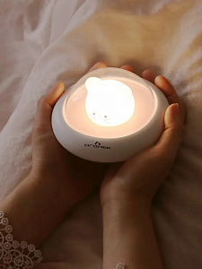 Ночник детский аккумуляторный мышка Огонёк OG-LDP21 Теплый желтый