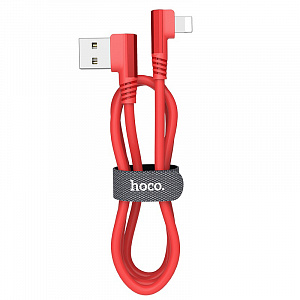 HOCO U83 Красный кабель USB 2.4A (iOS Lighting) 1.2м