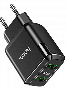HOCO N6 Черный ЗУ с 2*USB (QC 3.0, 3000mA)