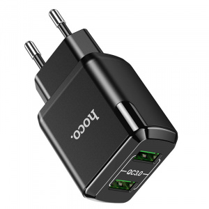 HOCO N6 Черный ЗУ с 2*USB (QC 3.0, 3000mA)