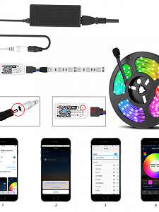 Огонек OG-LDL25 LED контроллер DC 5-28В (Wi-Fi, RGB, 4PIN, пульт)