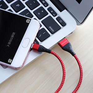 BOROFONE BU11 Красный кабель USB 2.4A (microUSB) 1.2м