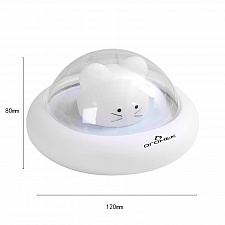 Ночник детский аккумуляторный мышка Огонёк OG-LDP21 Теплый желтый