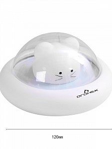 Ночник детский аккумуляторный мышка Огонёк OG-LDP21 Теплый желтый