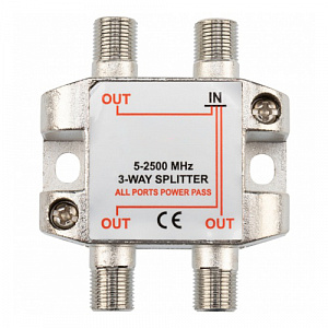 Орбита OT-AVS02 сплиттер на 3ТВ (5-2500MHz) (УПАКОВКА 10шт)