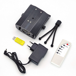 Лазерная световая установка для дома 2 в 1 с MP3 Огонёк OG-LDS06 Черная