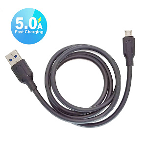 Орбита OT-SMM52 Черный кабель USB 5A (microUSB) 1м