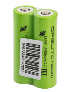 Аккумулятор 18650 с защитой, 2200мАч, 2шт Орбита