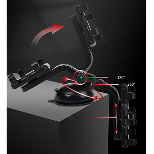 Держатель для телефона автомобильный на присоске TDS TS-CAA56 Черный