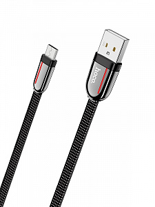 HOCO U74 Черный кабель USB 2.4A (microUSB) 1.2м