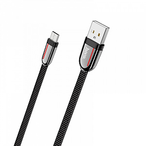 HOCO U74 Черный кабель USB 2.4A (microUSB) 1.2м