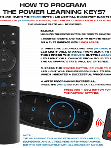 Пульт Bluetooth универсальный для телевизоров и медиаплееров Орбита OT-DVC31