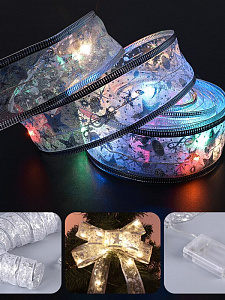 Гирлянда лента интерьерная на батарейках 5м Огонёк OG-LDG20 Разноцветная