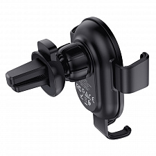 HOCO CW25 Черный Держатель для смартфонов + беспроводное ЗУ 10W (в воздуховод)