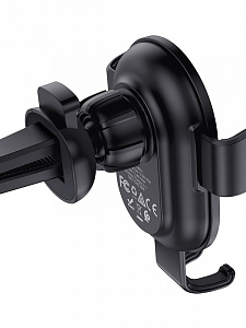HOCO CW25 Черный Держатель для смартфонов + беспроводное ЗУ 10W (в воздуховод)