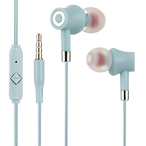 JIAYU JY-376 Голубые наушники вакуум - гарнитура (3.5мм)