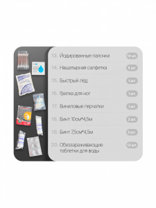 Патриот PT-TRS21 аптечка тактическая черная (23 в 1)