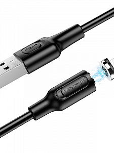 BOROFONE BX41 Черный кабель магнитный USB 2.4A (iOS Lighting) 1м