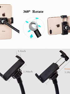 Огонек OG-SMH05 лампа кольцевидная на прищепке (9см)