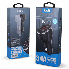 MUJU MJ-C10 ЗУ авто USB + кабель Micro USB (5B,2400mA)