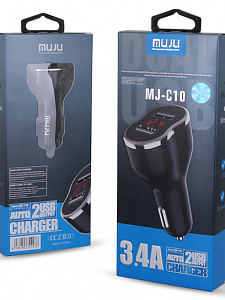 MUJU MJ-C10 ЗУ авто USB + кабель Micro USB (5B,2400mA)