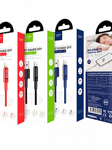 HOCO U47 Черный кабель USB 2.4A (iOS Lighting) 1.2м