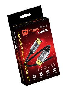 Видеокабель DisplayPort / DisplayPort V1.4 шнур 3 метра Орбита OT-AVW59 силиконовый