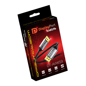 Видеокабель DisplayPort / DisplayPort V1.4 шнур 3 метра Орбита OT-AVW59 силиконовый