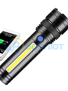 Фонарь ручной аккумуляторный, с PowerBank Следопыт PT-FLR39