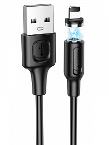 BOROFONE BX41 Черный кабель магнитный USB 2.4A (iOS Lighting) 1м