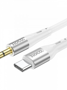 HOCO UPA22 Белый кабель аудио (штекер TYPE-C - штекер Джек 3,5мм) 1м