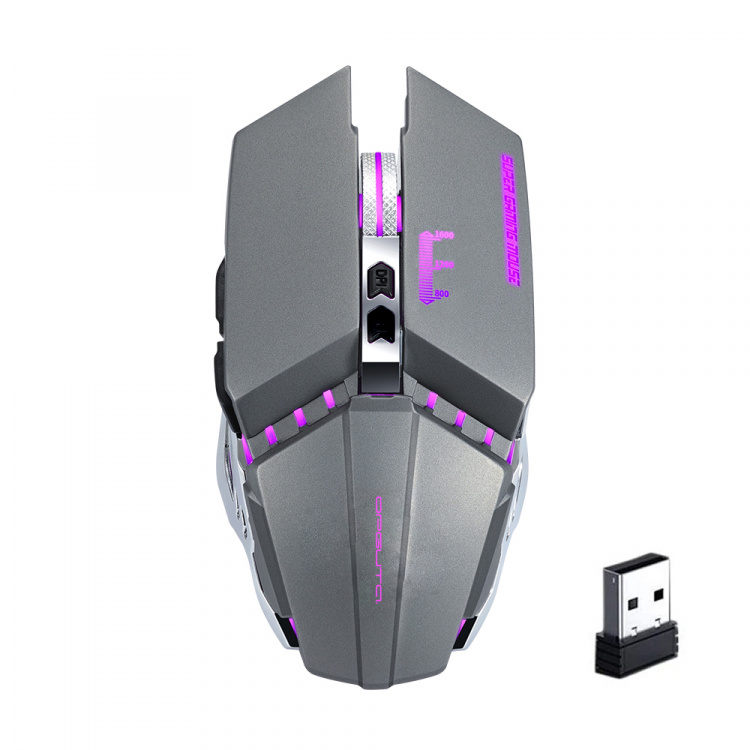 Орбита OT-PCM71 Серая игровая мышь беспроводная (USB, 2.4ГГц, аккум, 10м)