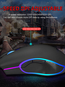 Орбита OT-PCM65 мышь проводная RGB (USB, 3200 dpi, оптическая, 7 кнопок)