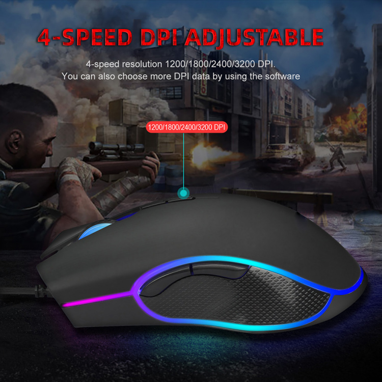 Орбита OT-PCM65 мышь проводная RGB (USB, 3200 dpi, оптическая, 7 кнопок)
