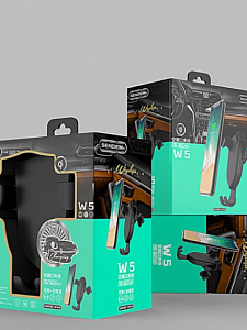 SENDEM W5 Держатель для смартфонов + беспроводное ЗУ 5W (в воздуховод)