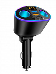 FM-модулятор трансмиттер автомобильный + разветвитель с Bluetooth TDS TS-CAF25