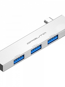 Орбита OT-PCR23 Серебро концентратор USB 2.0/3.0 (3*USB)