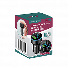 Автомобильное зарядное устройство, зарядка в прикуриватель PD/QC 3.0 TDS TS-CAU70A