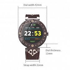 Орбита OT-SMS07(R98) Коричневый спорт браслет
